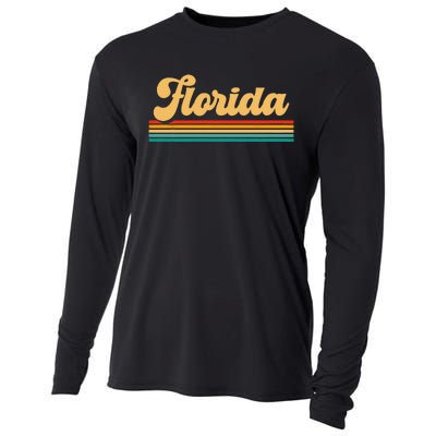 Retro State Of Florida Cooling Performance Long Sleeve Crew