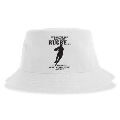 Rugby Smart People Sport Funny Rugby Player Sustainable Bucket Hat