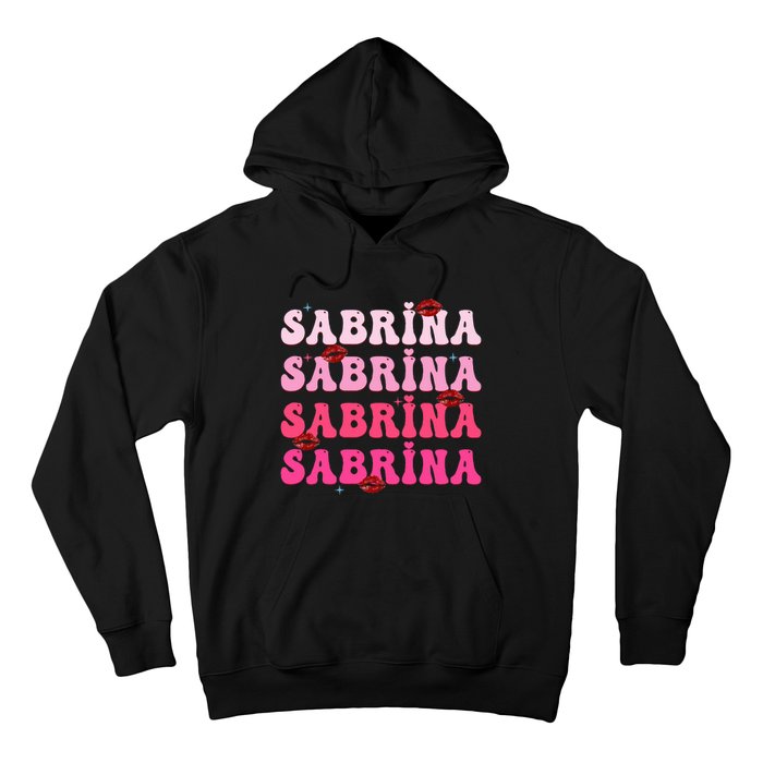 Retro Sabrina Personalized Name I Love Sabrina Groovy Meme Hoodie