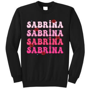 Retro Sabrina Personalized Name I Love Sabrina Groovy Meme Sweatshirt