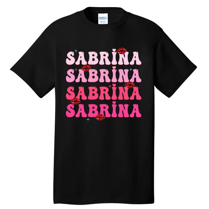 Retro Sabrina Personalized Name I Love Sabrina Groovy Meme Tall T-Shirt