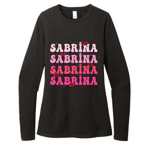 Retro Sabrina Personalized Name I Love Sabrina Groovy Meme Womens CVC Long Sleeve Shirt