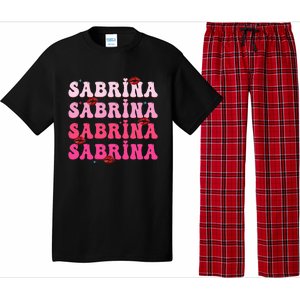 Retro Sabrina Personalized Name I Love Sabrina Groovy Meme Pajama Set