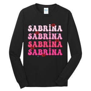 Retro Sabrina Personalized Name I Love Sabrina Groovy Meme Tall Long Sleeve T-Shirt