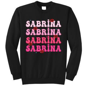 Retro Sabrina Personalized Name I Love Sabrina Groovy Meme Tall Sweatshirt