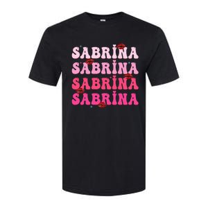 Retro Sabrina Personalized Name I Love Sabrina Groovy Meme Softstyle CVC T-Shirt