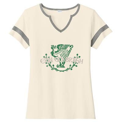 Retro St Patricks Day Erin Go Bragh Ladies Halftime Notch Neck Tee