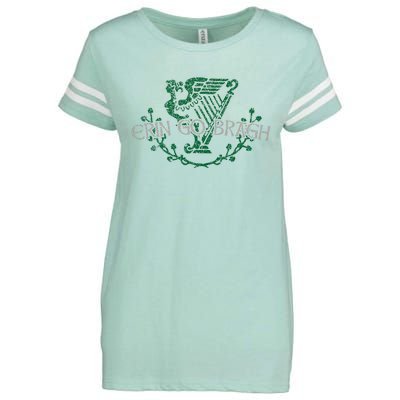 Retro St Patricks Day Erin Go Bragh Enza Ladies Jersey Football T-Shirt