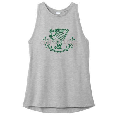 Retro St Patricks Day Erin Go Bragh Ladies PosiCharge Tri-Blend Wicking Tank