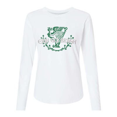 Retro St Patricks Day Erin Go Bragh Womens Cotton Relaxed Long Sleeve T-Shirt