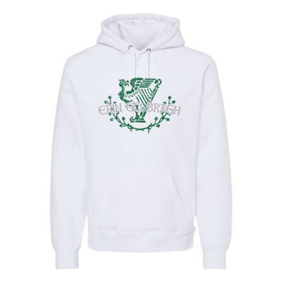 Retro St Patricks Day Erin Go Bragh Premium Hoodie