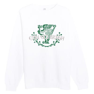 Retro St Patricks Day Erin Go Bragh Premium Crewneck Sweatshirt