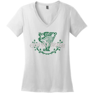 Retro St Patricks Day Erin Go Bragh Women's V-Neck T-Shirt