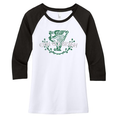 Retro St Patricks Day Erin Go Bragh Women's Tri-Blend 3/4-Sleeve Raglan Shirt