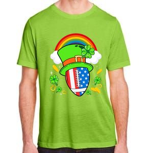 Rugby St Patricks Day Usa Flag Rainbow Shamrock Clover Gift Adult ChromaSoft Performance T-Shirt