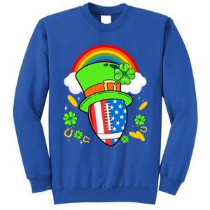 Rugby St Patricks Day Usa Flag Rainbow Shamrock Clover Gift Sweatshirt