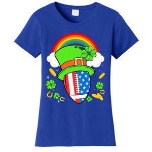 Rugby St Patricks Day Usa Flag Rainbow Shamrock Clover Gift Women's T-Shirt