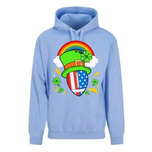 Rugby St Patricks Day Usa Flag Rainbow Shamrock Clover Gift Unisex Surf Hoodie