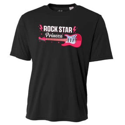 Rock Star Princess Guitar Music Punk Rock Cooling Performance Crew T-Shirt