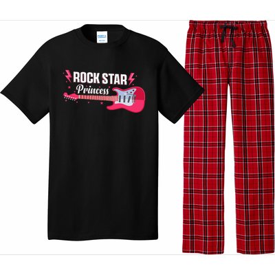 Rock Star Princess Guitar Music Punk Rock Pajama Set