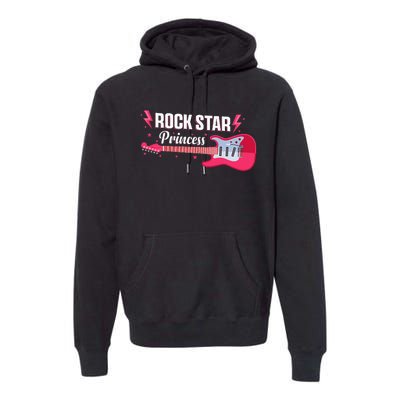 Rock Star Princess Guitar Music Punk Rock Premium Hoodie