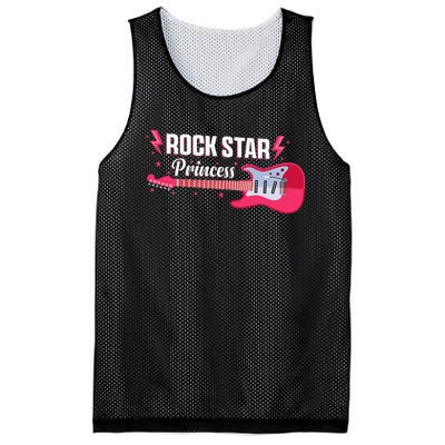 Rock Star Princess Guitar Music Punk Rock Mesh Reversible Basketball Jersey Tank