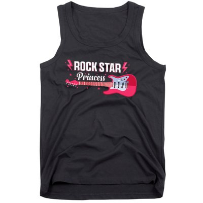 Rock Star Princess Guitar Music Punk Rock Tank Top