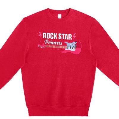 Rock Star Princess Guitar Music Punk Rock Premium Crewneck Sweatshirt