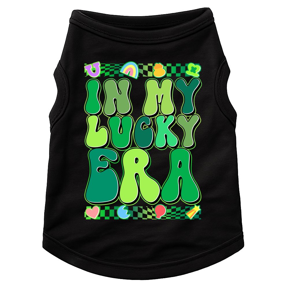 Retro St Patricks Day In My Lucky Era Doggie Tank