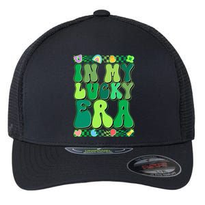 Retro St Patricks Day In My Lucky Era Flexfit Unipanel Trucker Cap