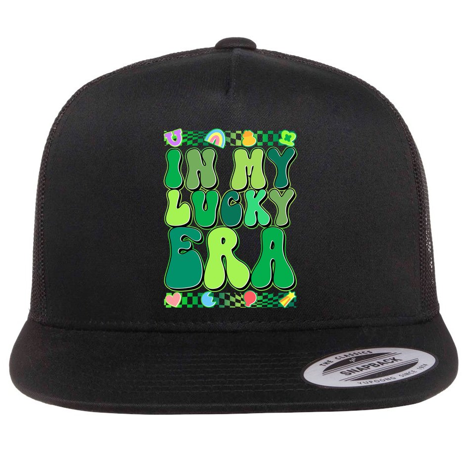 Retro St Patricks Day In My Lucky Era Flat Bill Trucker Hat