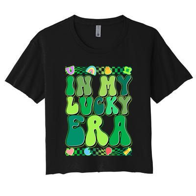 Retro St Patricks Day In My Lucky Era Crop Top