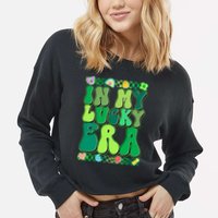 Retro St Patricks Day In My Lucky Era Cropped Pullover Crew