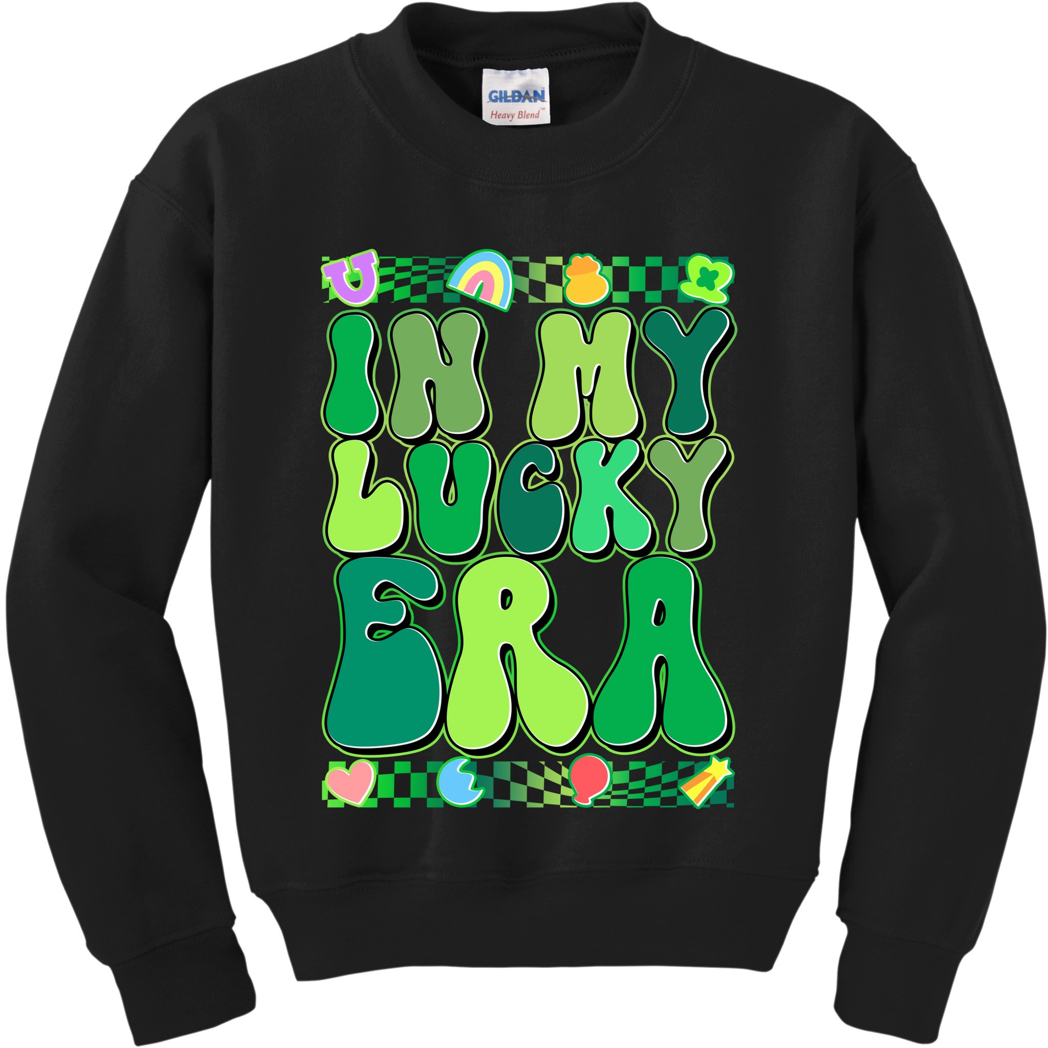Retro St Patricks Day In My Lucky Era Kids Sweatshirt