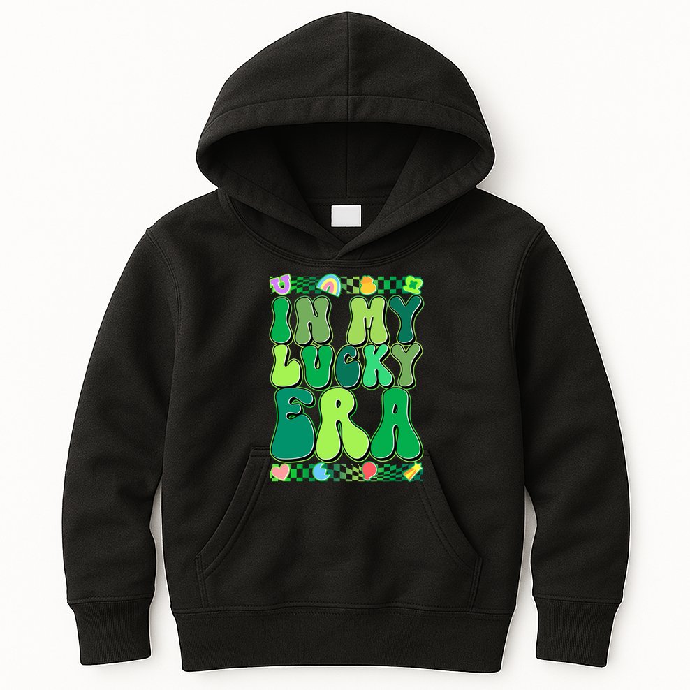 Retro St Patricks Day In My Lucky Era Kids Hoodie