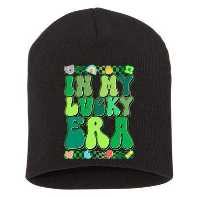 Retro St Patricks Day In My Lucky Era Short Acrylic Beanie