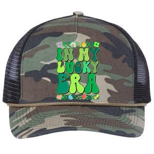 Retro St Patricks Day In My Lucky Era Retro Rope Trucker Hat Cap