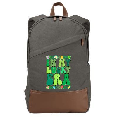 Retro St Patricks Day In My Lucky Era Cotton Canvas Backpack
