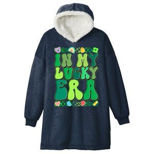 Retro St Patricks Day In My Lucky Era Hooded Wearable Blanket