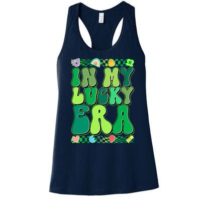 Retro St Patricks Day In My Lucky Era Women's Racerback Tank