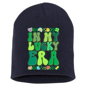 Retro St Patricks Day In My Lucky Era Short Acrylic Beanie