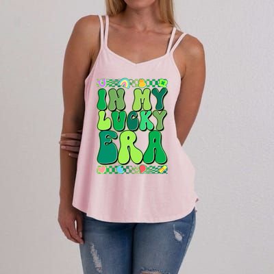 Retro St Patricks Day In My Lucky Era Women's Strappy Tank