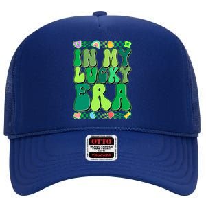 Retro St Patricks Day In My Lucky Era High Crown Mesh Back Trucker Hat