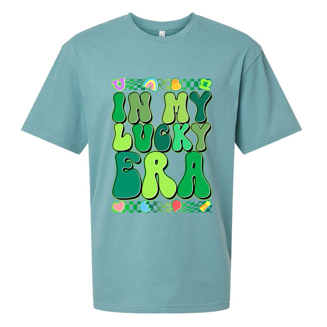 Retro St Patricks Day In My Lucky Era Sueded Cloud Jersey T-Shirt
