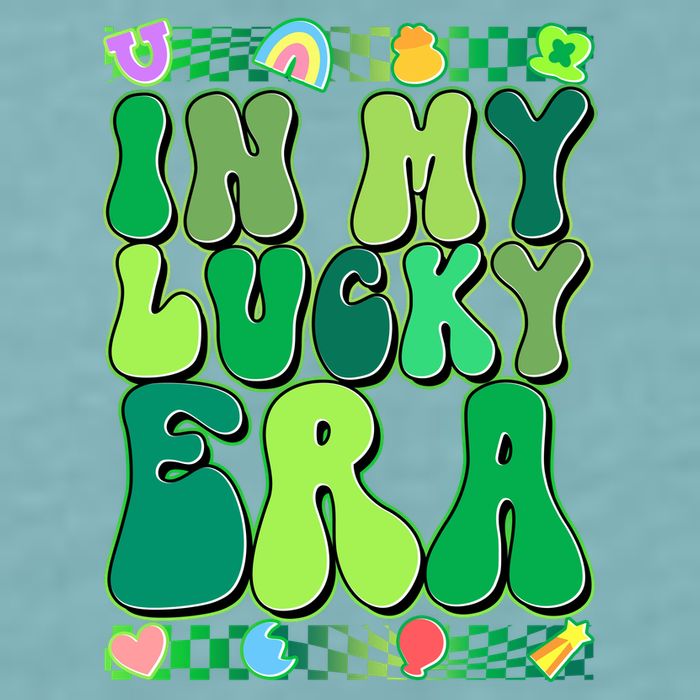 Retro St Patricks Day In My Lucky Era Sueded Cloud Jersey T-Shirt