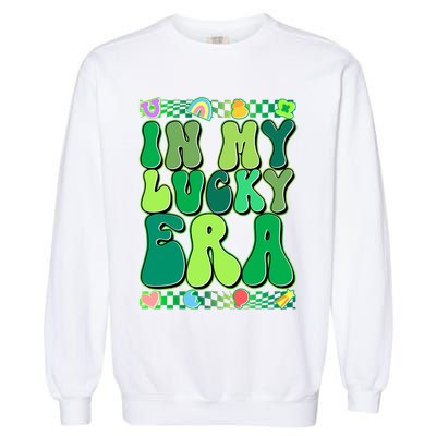 Retro St Patricks Day In My Lucky Era Garment-Dyed Sweatshirt
