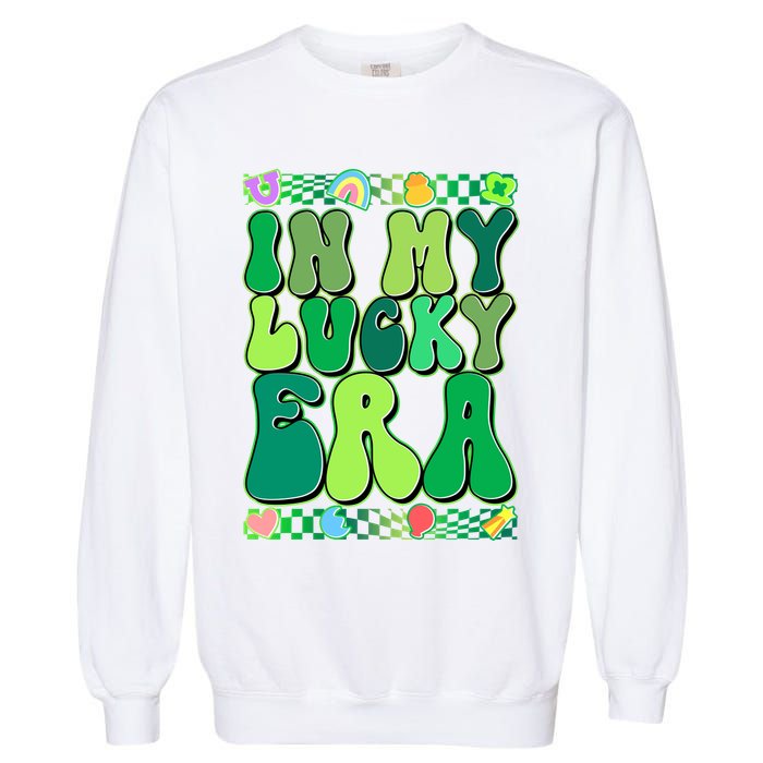 Retro St Patricks Day In My Lucky Era Garment-Dyed Sweatshirt