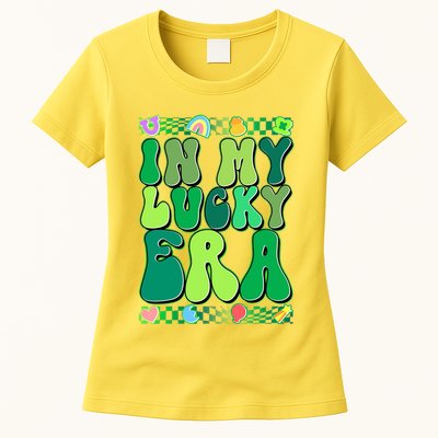 Retro St Patricks Day In My Lucky Era Womens T-Shirt