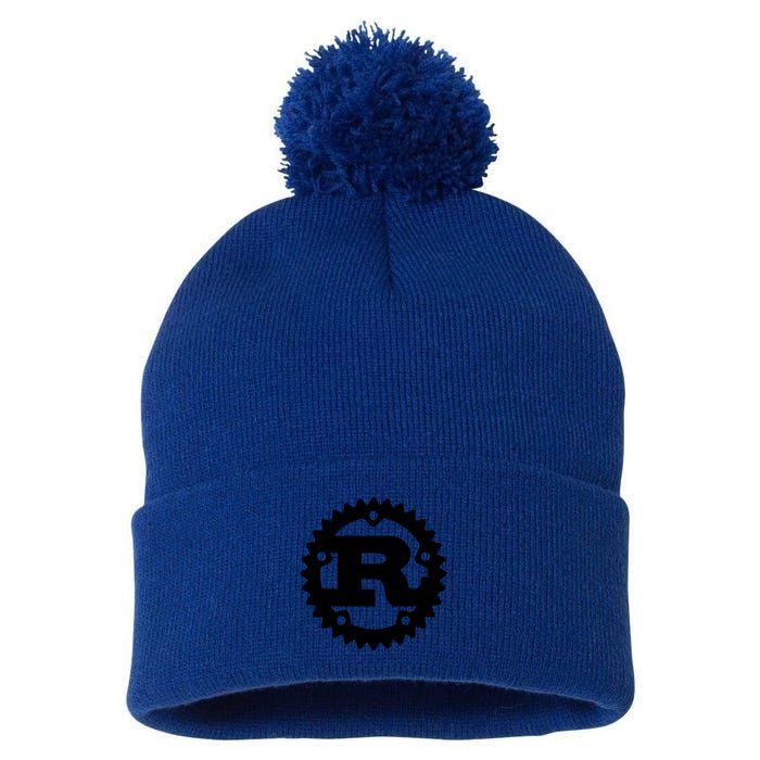 Rust Systems Programming Language Pom Pom 12in Knit Beanie