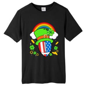 Rugby St Patricks Day Usa Flag Rainbow Shamrock Clover Gift Tall Fusion ChromaSoft Performance T-Shirt